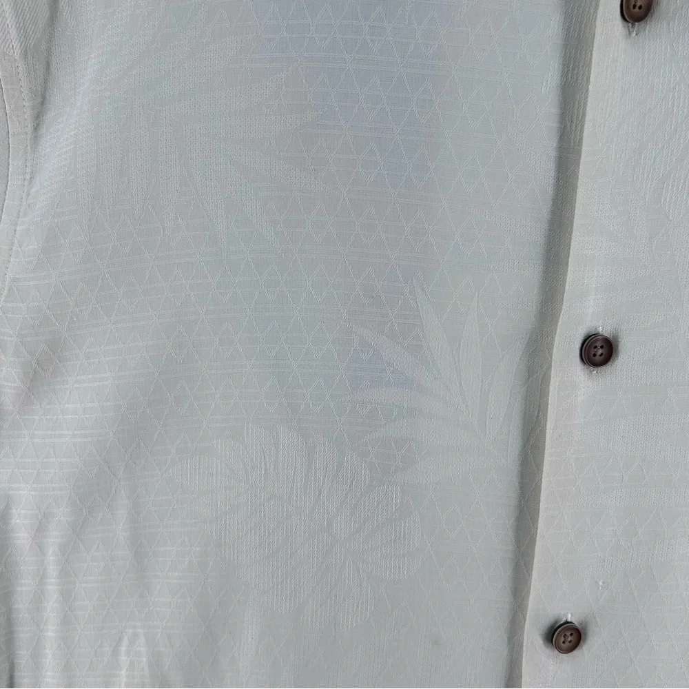 Tommy Bahama Silk Embroidered Shirt XL Triple Surfboards Palm Trees Island Life - Picture 6 of 12